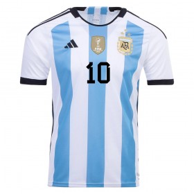 Jalkapallo Peliasut Argentiina 3 Star MARADONA 10 Koti Pelipaita World Cup 2022 Lyhythihainen